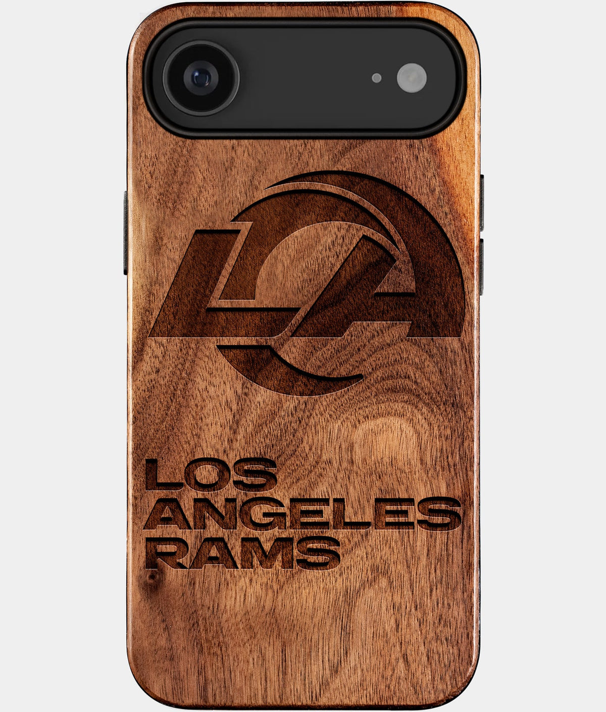 Eco-friendly Los Angeles Rams iPhone 17 Air Case - Carved Wood Custom Los Angeles Rams Gift For Him - Monogrammed Personalized iPhone 17 Air Cover By Aldergrove & Oak