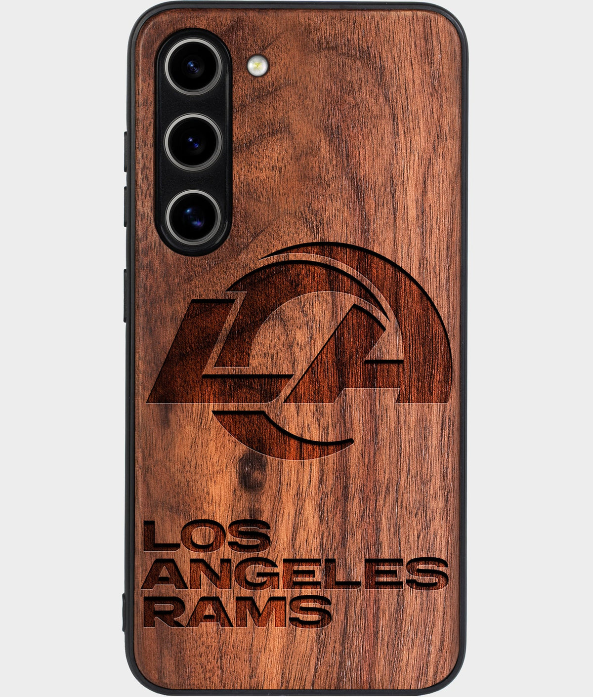 Best Wood Los Angeles Rams Samsung Galaxy S25 Case - Custom Engraved Cover - Aldergrove & Oak
