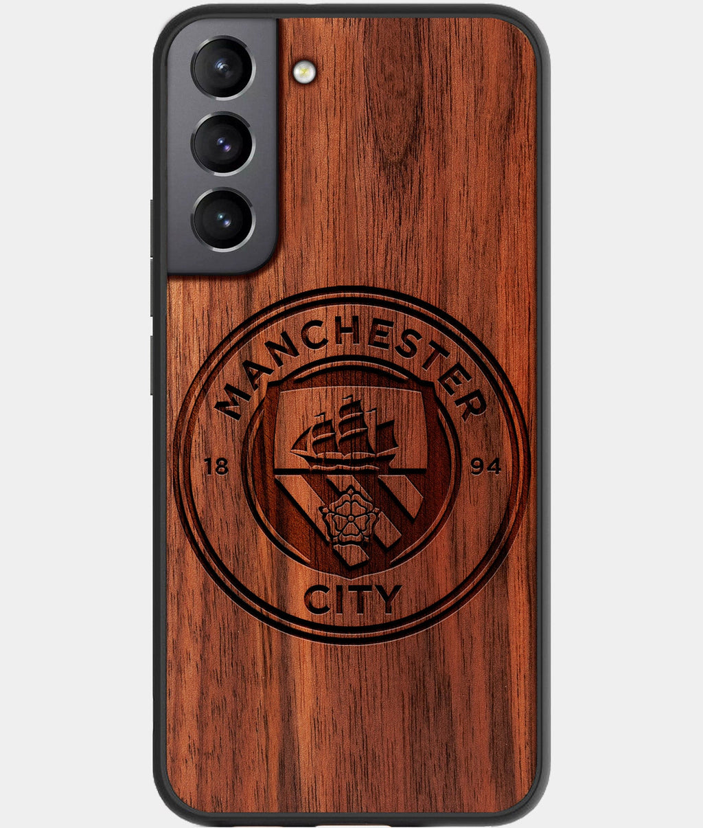 Best Wood Manchester City F.C. Galaxy S23 Case - Custom Engraved Cover - Aldergrove & Oak