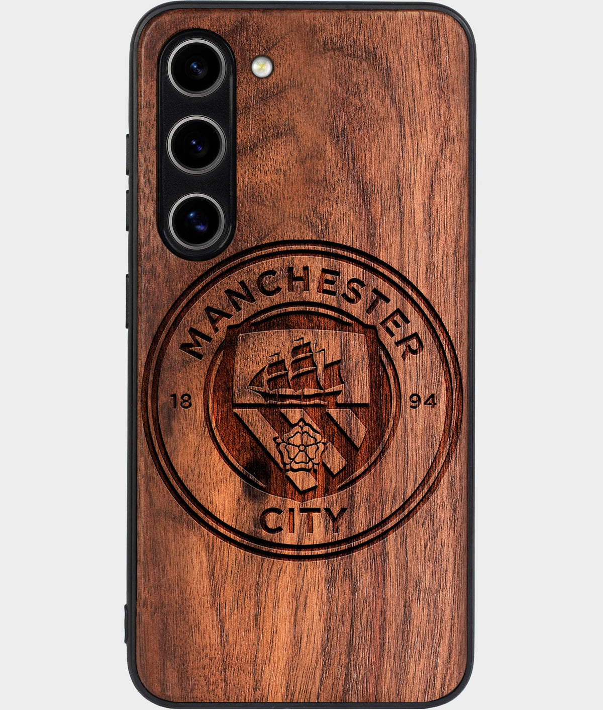 Best Wood Manchester City F.C. Samsung Galaxy S25 Case - Custom Engraved Cover - Aldergrove & Oak