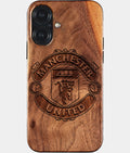 Eco-friendly Manchester United FC iPhone 17 Case - Carved Wood Custom Manchester United FC Gift For Him - Monogrammed Personalized iPhone 17 Cover By Aldergrove & Oak