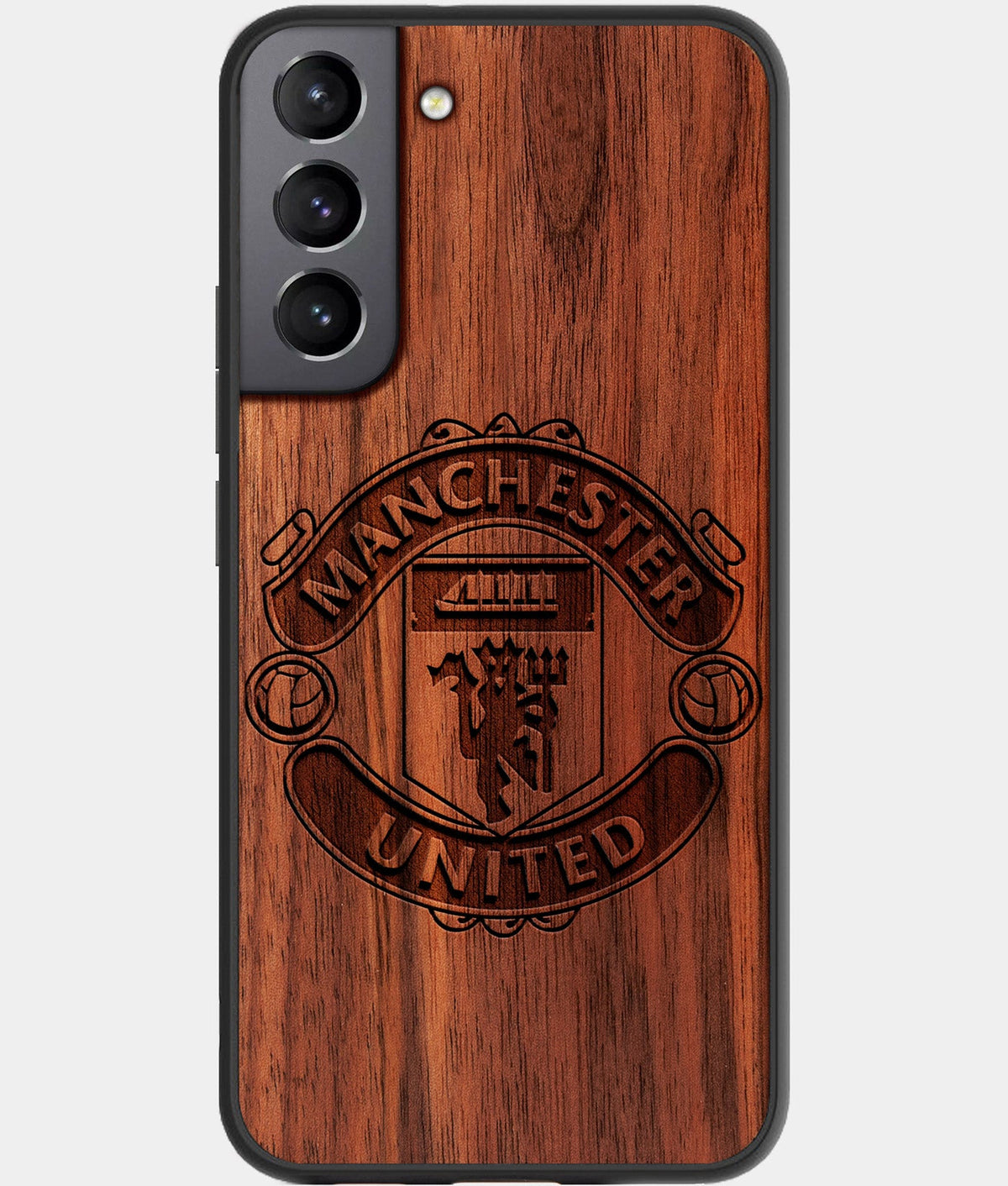 Best Wood Manchester United F.C. Samsung Galaxy S23 Case - Custom Engraved Cover - Aldergrove & Oak