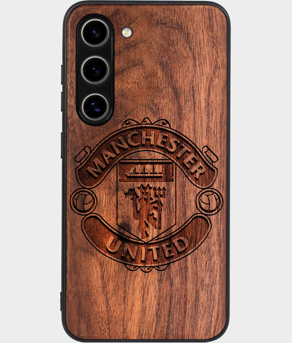 Best Wood Manchester United F.C. Samsung Galaxy S24 Case - Custom Engraved Cover - Aldergrove & Oak
