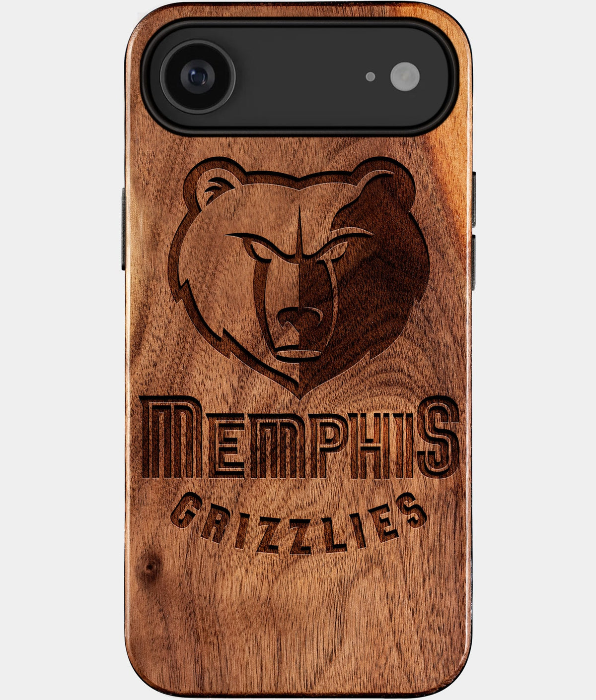 Eco-friendly Memphis Grizzlies iPhone 17 Air Case - Carved Wood Custom Memphis Grizzlies Gift For Him - Monogrammed Personalized iPhone 17 Air Cover By Aldergrove & Oak