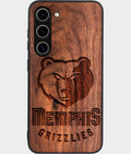 Best Wood Memphis Grizzlies Samsung Galaxy S24 Case - Custom Engraved Cover - Aldergrove & Oak