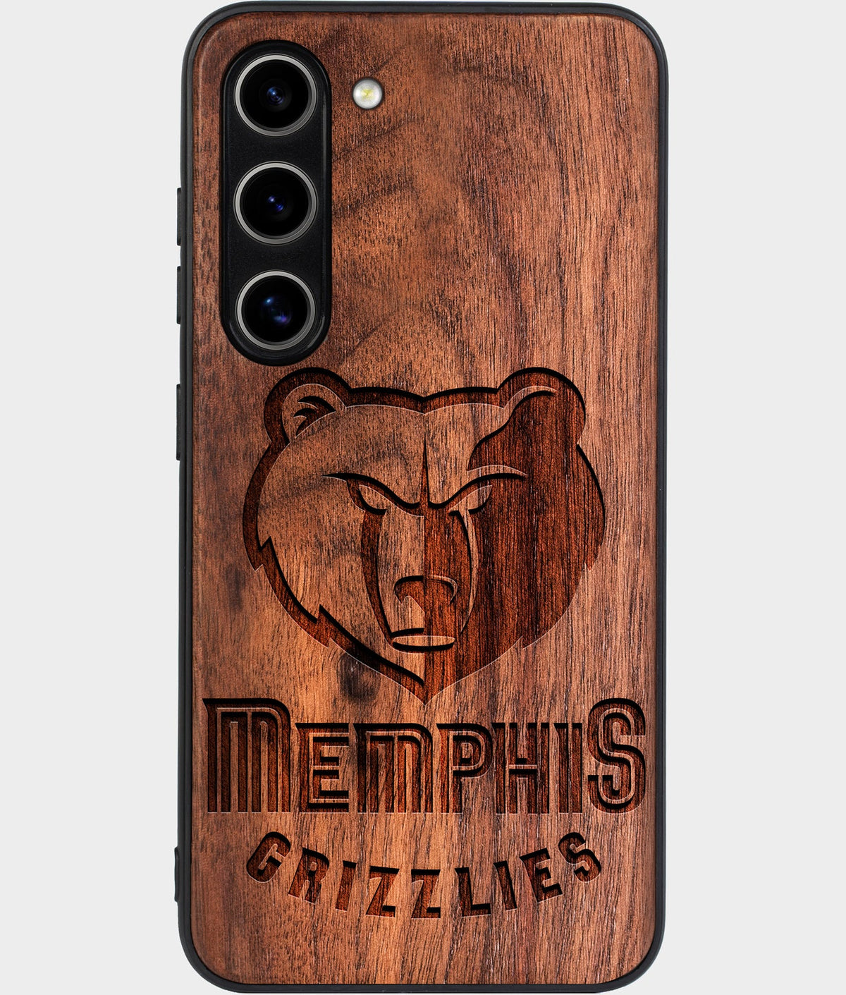 Best Wood Memphis Grizzlies Samsung Galaxy S26 Case - Custom Engraved Cover - Aldergrove & Oak