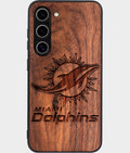 Best Wood Miami Dolphins Samsung Galaxy S25 Case - Custom Engraved Cover - Aldergrove & Oak