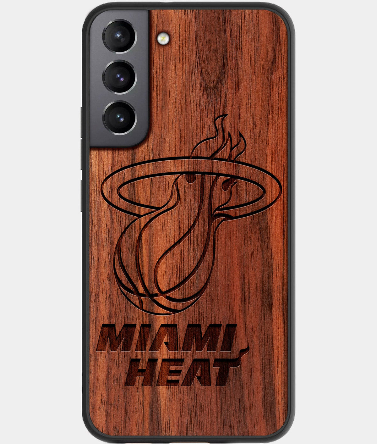 Best Wood Miami Heat Galaxy S23 Case - Custom Engraved Cover - Aldergrove & Oak