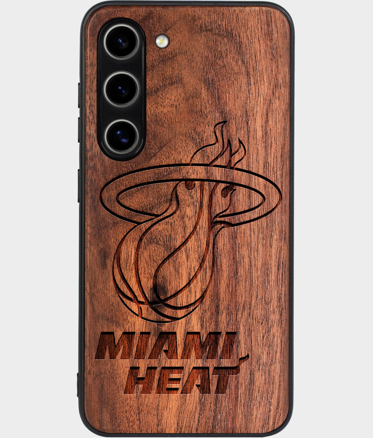 Best Wood Miami Heat Samsung Galaxy S25 Case - Custom Engraved Cover - Aldergrove & Oak