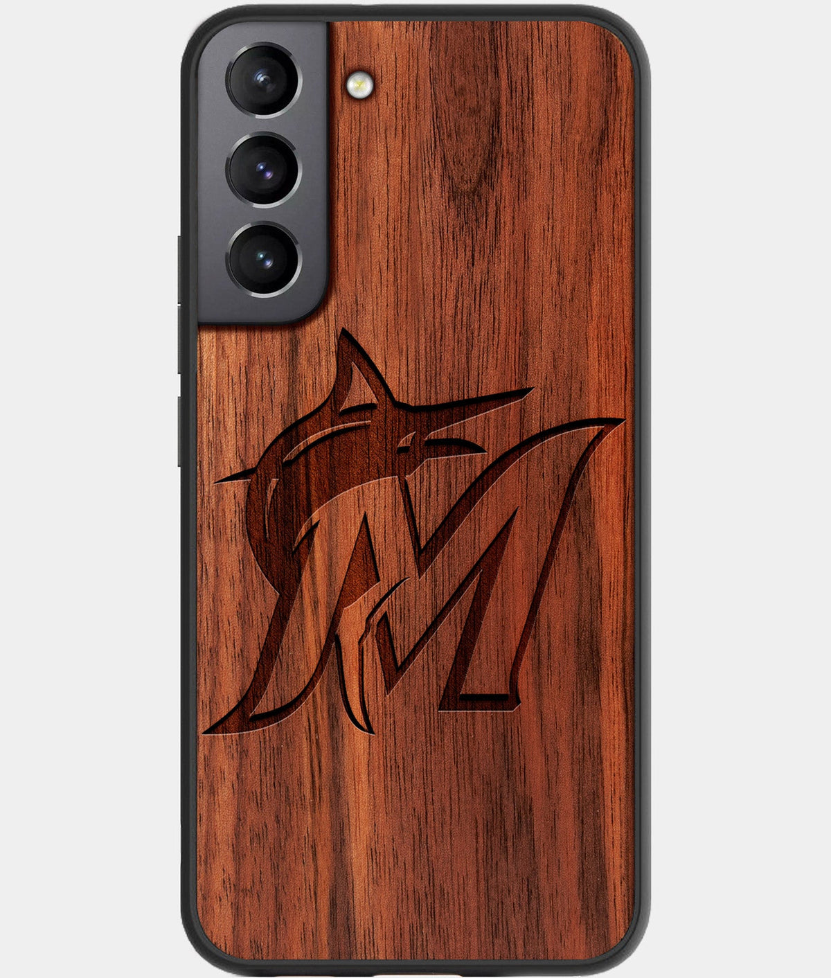 Best Wood Miami Marlins Galaxy S23 Case - Custom Engraved Cover - Aldergrove & Oak