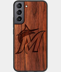 Best Wood Miami Marlins Samsung Galaxy S23 Case - Custom Engraved Cover - Aldergrove & Oak