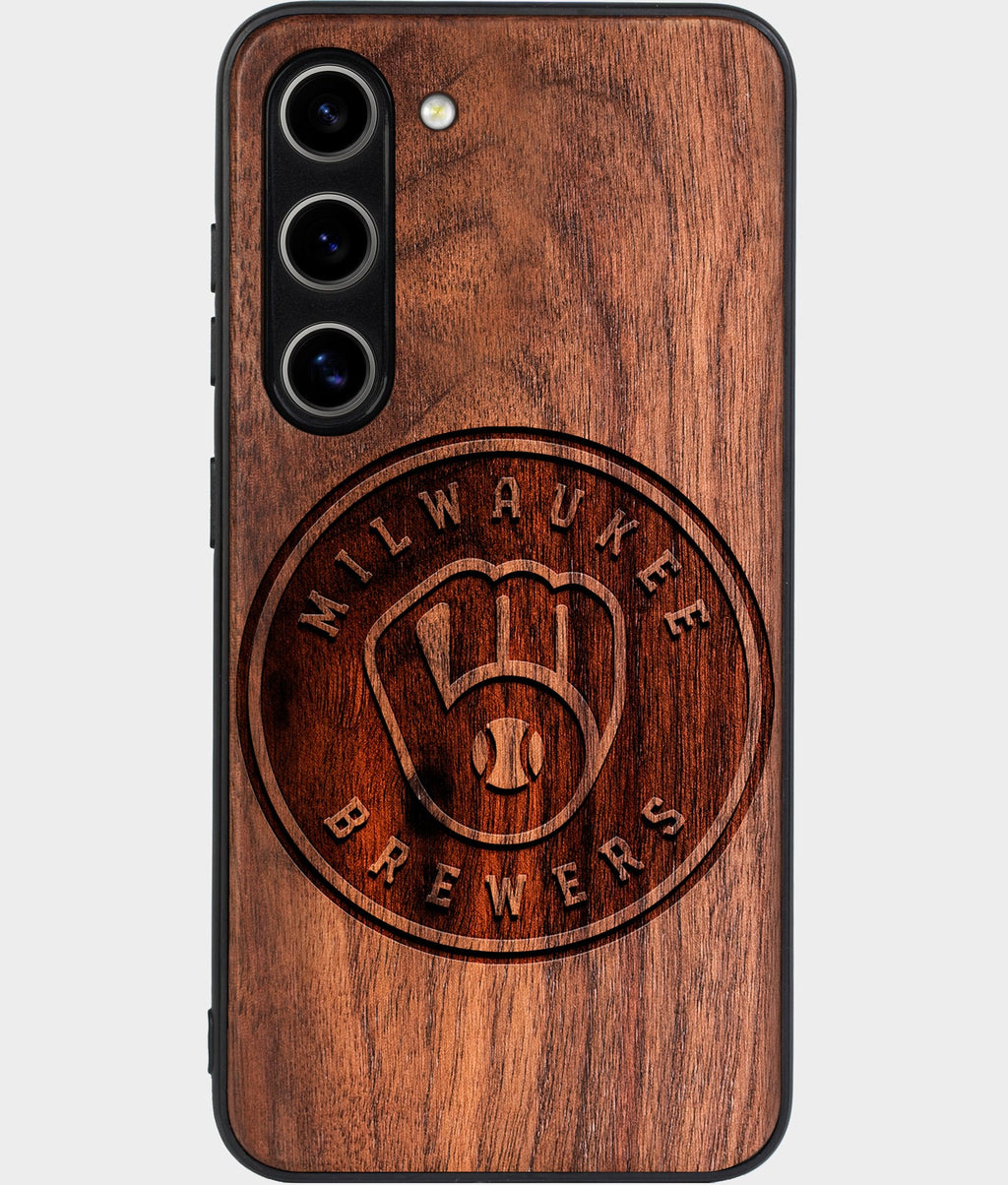 Best Wood Milwaukee Brewers Galaxy S24 Case - Custom Engraved Cover - Aldergrove & Oak
