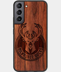 Best Wood Milwaukee Bucks Samsung Galaxy S23 Case - Custom Engraved Cover - Aldergrove & Oak