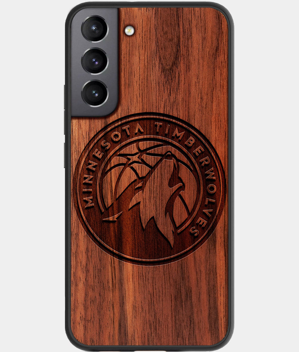 Best Wood Minnesota Timberwolves Galaxy S23 Case - Custom Engraved Cover - Aldergrove & Oak