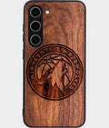 Best Wood Minnesota Timberwolves Samsung Galaxy S25 Case - Custom Engraved Cover - Aldergrove & Oak