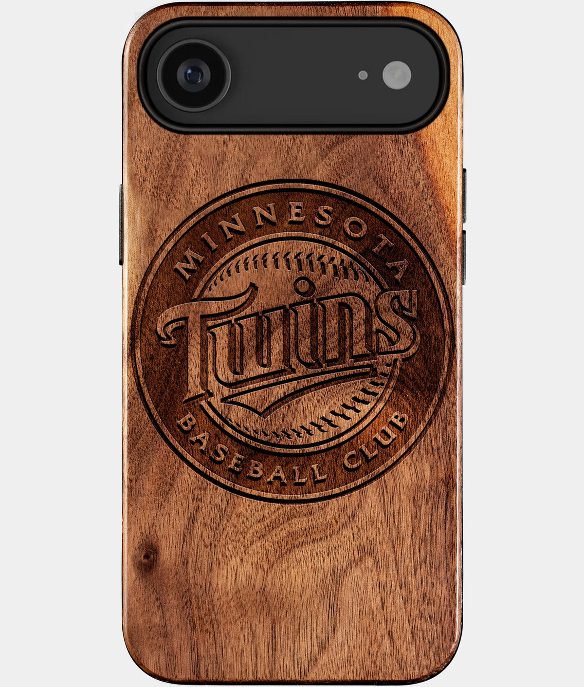 Eco-friendly Minnesota Twins iPhone 17 Air Case - Carved Wood Custom Minnesota Twins Gift For Him - Monogrammed Personalized iPhone 17 Air Cover By Aldergrove & Oak