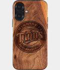 Eco-friendly Minnesota Twins iPhone 17 Case - Carved Wood Custom Minnesota Twins Gift For Him - Monogrammed Personalized iPhone 17 Cover By Aldergrove & Oak