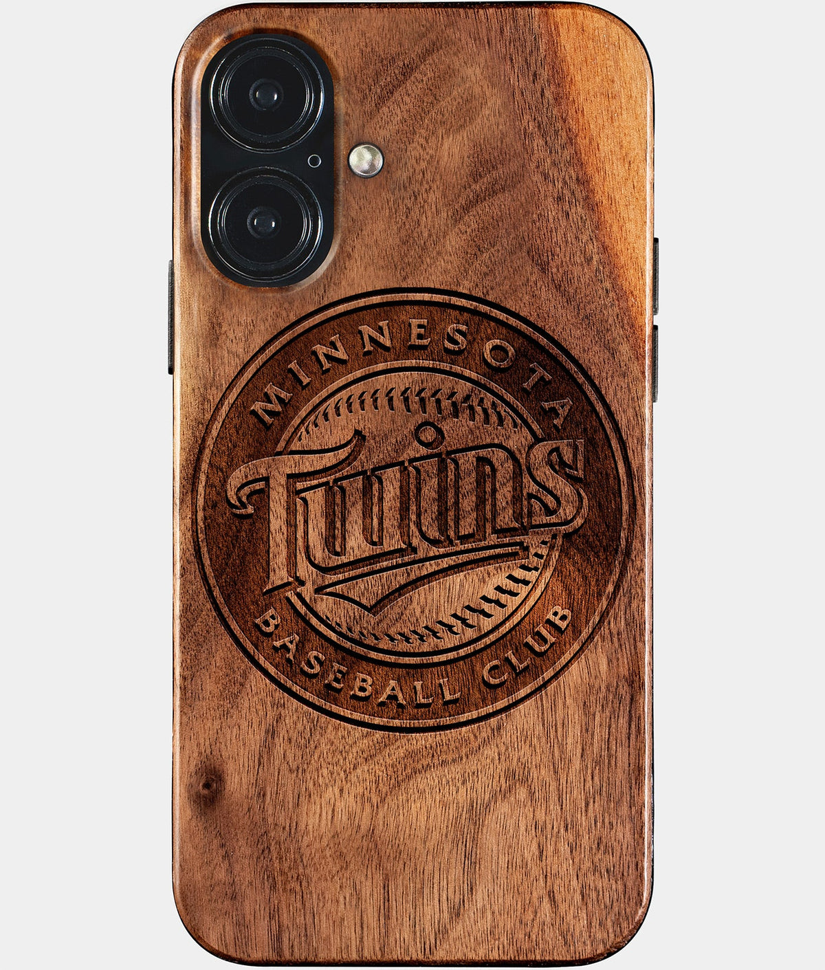Eco-friendly Minnesota Twins iPhone 17 Case - Carved Wood Custom Minnesota Twins Gift For Him - Monogrammed Personalized iPhone 17 Cover By Aldergrove & Oak