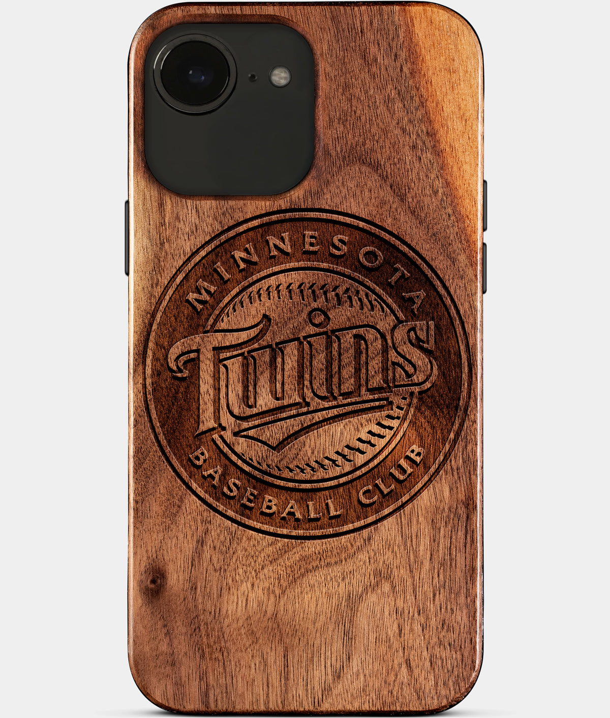 Eco-friendly Minnesota Twins iPhone 17e Case - Carved Wood Custom Minnesota Twins Gift For Him - Monogrammed Personalized iPhone 17e Cover By Aldergrove & Oak