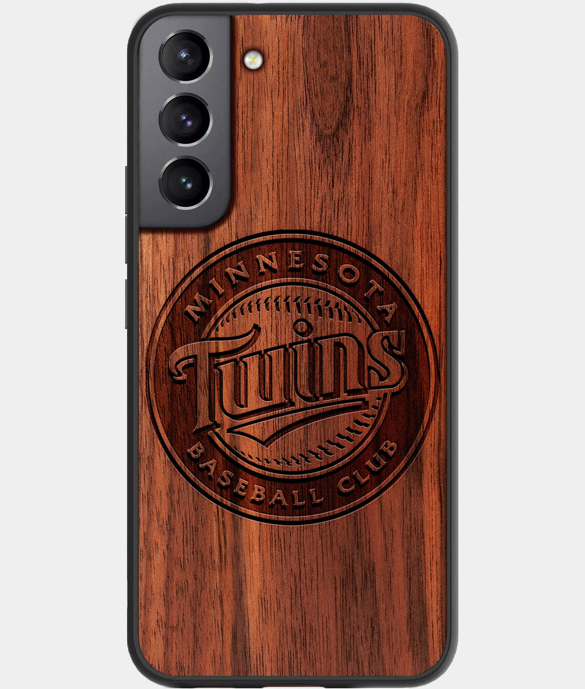 Best Wood Minnesota Twins Samsung Galaxy S23 Case - Custom Engraved Cover - Aldergrove & Oak
