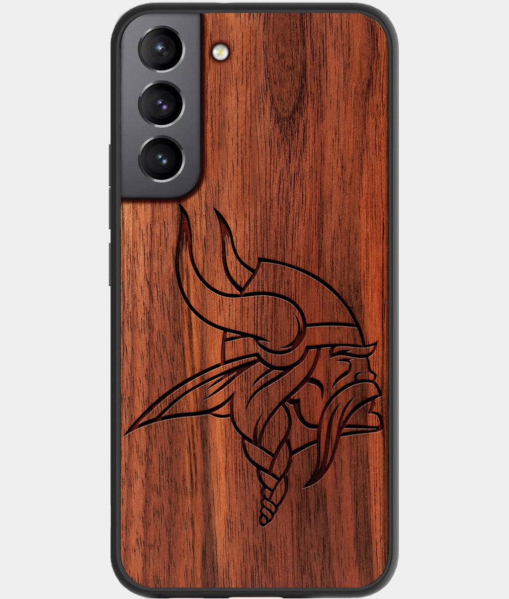 Best Wood Minnesota Vikings Galaxy S23 Case - Custom Engraved Cover - Aldergrove & Oak