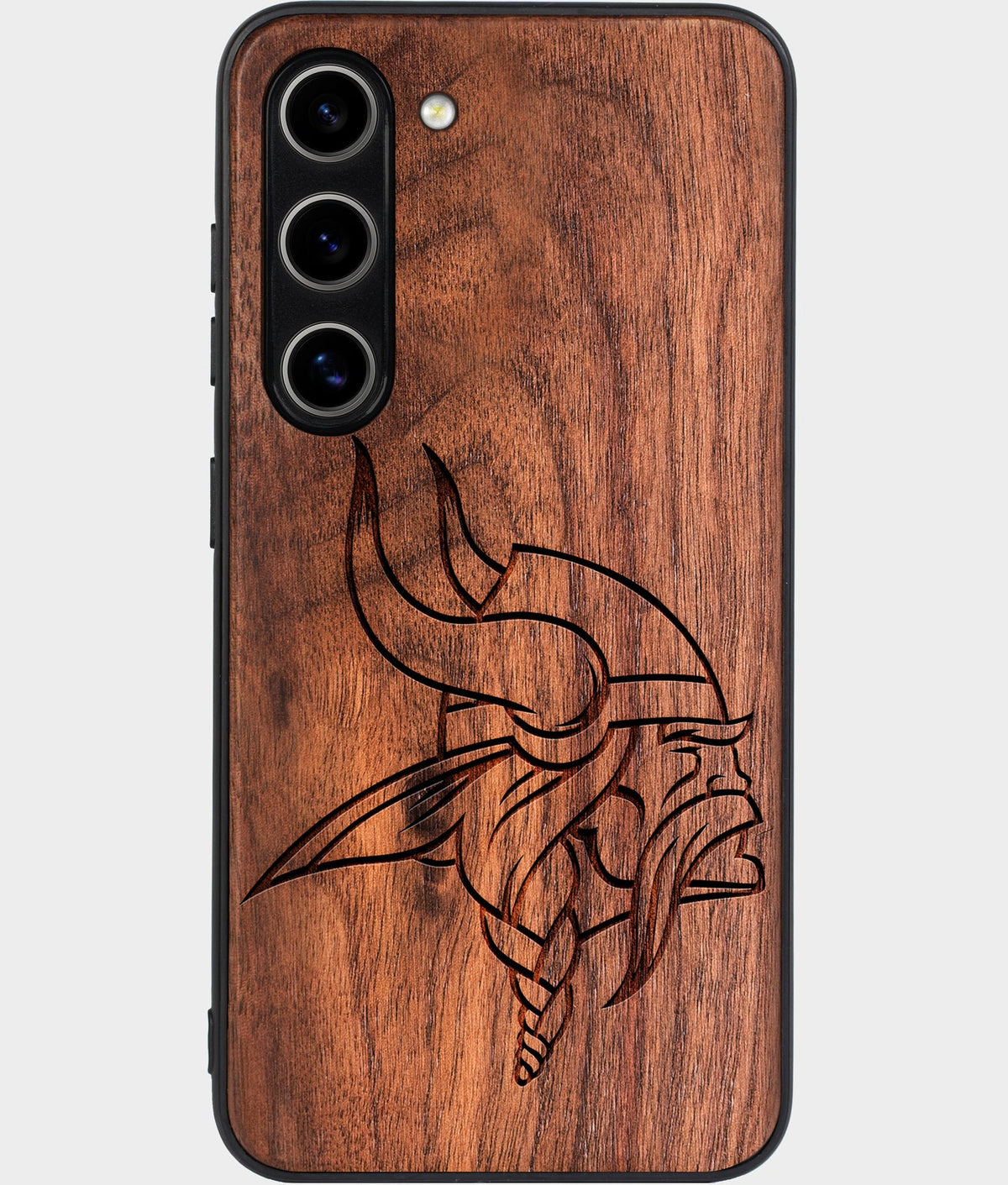 Best Wood Minnesota Vikings Samsung Galaxy S25 Case - Custom Engraved Cover - Aldergrove & Oak