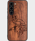 Best Wood Minnesota Vikings Samsung Galaxy S26 Case - Custom Engraved Cover - Aldergrove & Oak