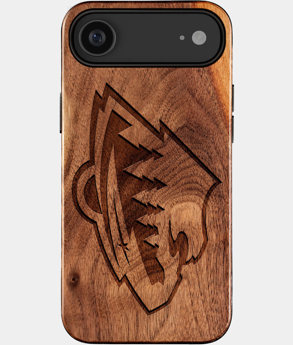 Eco-friendly Minnesota Wild iPhone 17 Air Case - Carved Wood Custom Minnesota Wild Gift For Him - Monogrammed Personalized iPhone 17 Air Cover By Aldergrove & Oak