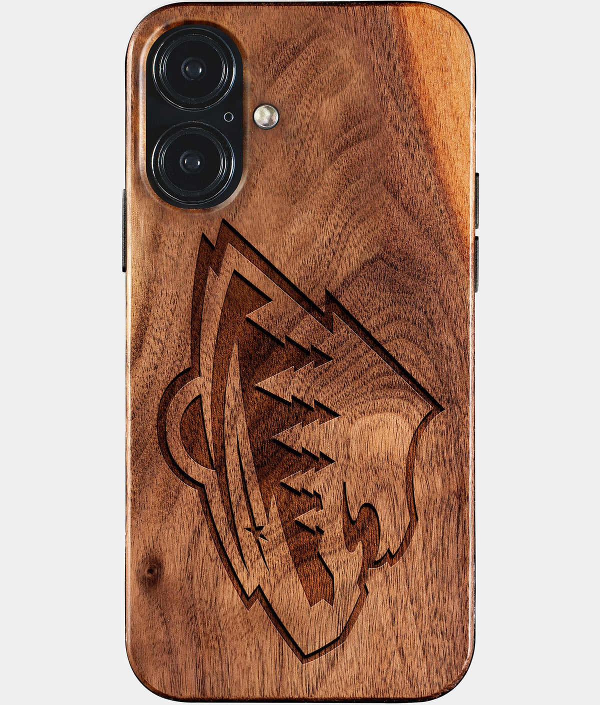Eco-friendly Minnesota Wild iPhone 17 Case - Carved Wood Custom Minnesota Wild Gift For Him - Monogrammed Personalized iPhone 17 Cover By Aldergrove & Oak