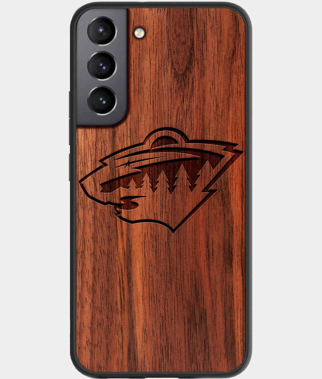 Best Wood Minnesota Wild Galaxy S23 Case - Custom Engraved Cover - Aldergrove & Oak