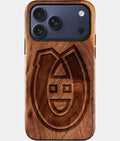 Custom Montreal Canadiens iPhone 17/17 Pro/17 Pro Max/17 Air Case - Wood Canadiens Cover - Eco-friendly Montreal Canadiens iPhone 17 Case - Carved Wood Custom Montreal Canadiens Gift For Him - Monogrammed Personalized iPhone 17 Cover By Aldergrove & Oak