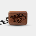 Custom Nashville Predators Airpods Cases | AirPods Pro 3 | AirPods Pro 2 | AirPods 5 | AirPods 4 | AirPods 3 Case - Carved Wood Predators AirPods Cover - Eco-friendly Nashville Predators AirPods Case - Custom Nashville Predators Gift For Him - Monogrammed Personalized AirPods Cover By Aldergrove & Oak