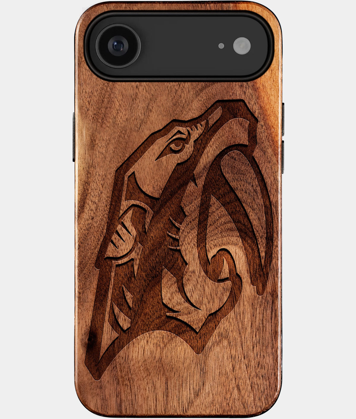 Eco-friendly Nashville Predators iPhone 17 Air Case - Carved Wood Custom Nashville Predators Gift For Him - Monogrammed Personalized iPhone 17 Air Cover By Aldergrove & Oak