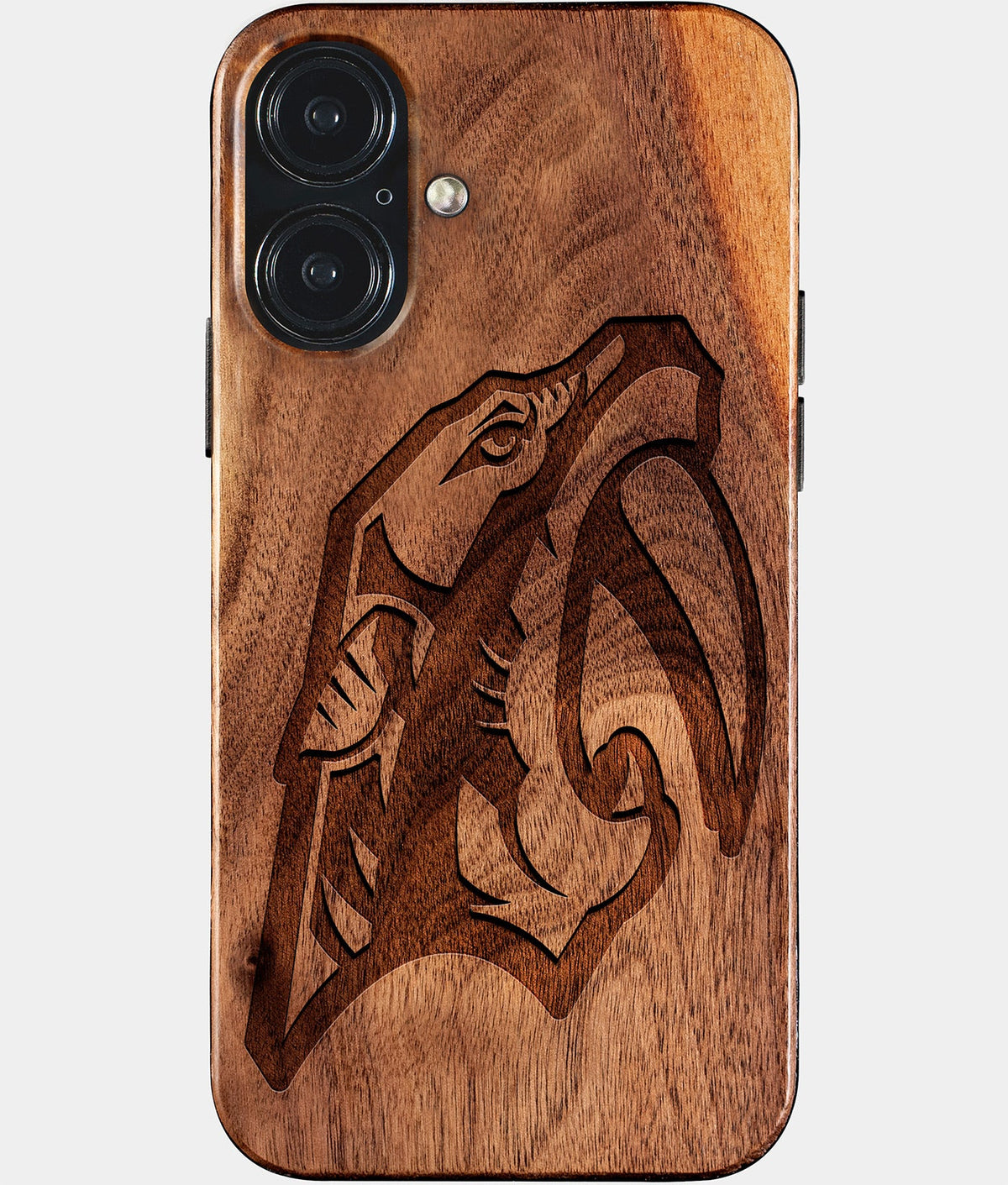 Eco-friendly Nashville Predators iPhone 17 Case - Carved Wood Custom Nashville Predators Gift For Him - Monogrammed Personalized iPhone 17 Cover By Aldergrove & Oak