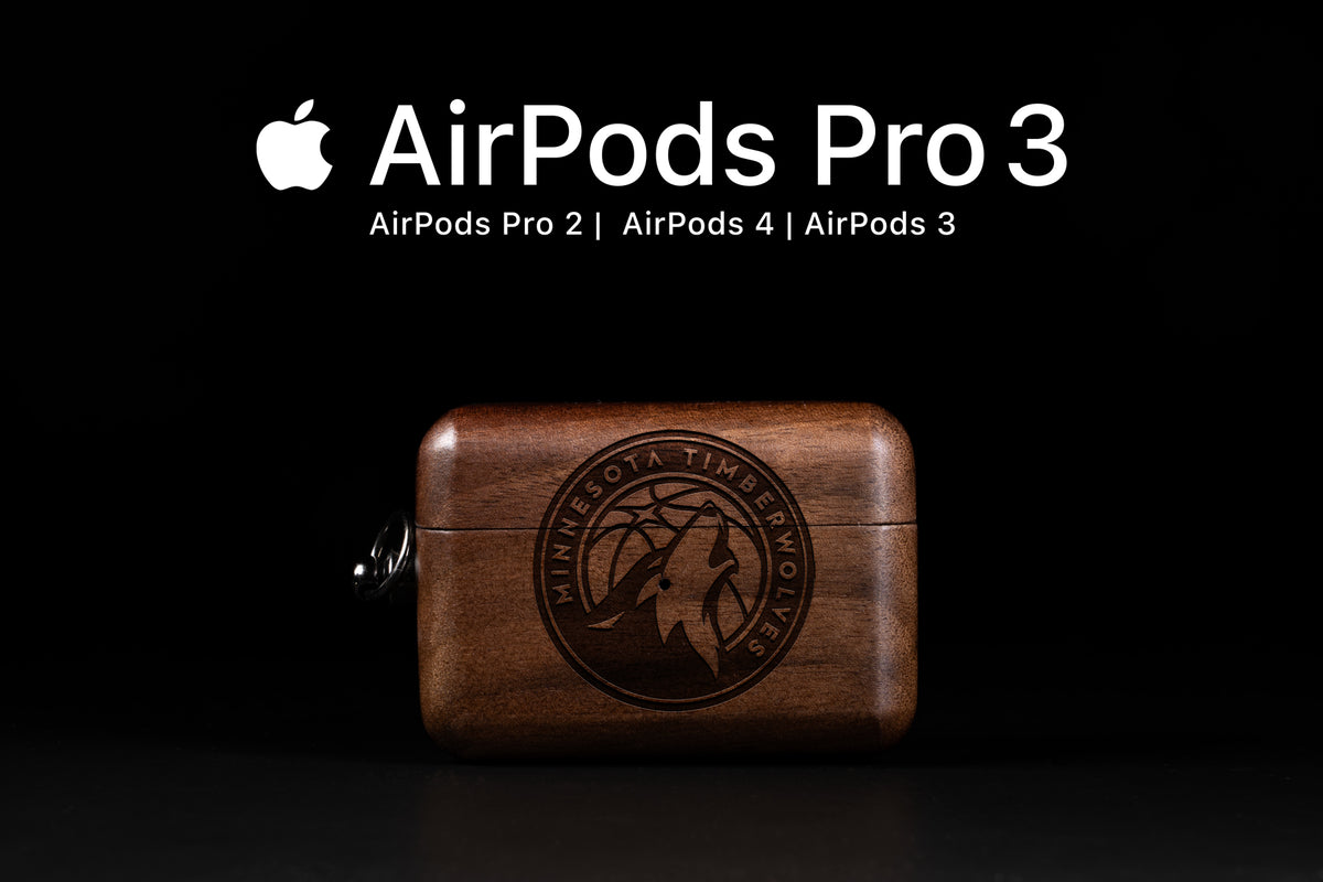 Custom NBA Basketball AirPods Cases. Made With Real Wood. Personalized Gift For Basketball Fans Made for AirPods Pro 3, AirPods Pro 2, AirPods 4, and AirPods 3 Covers