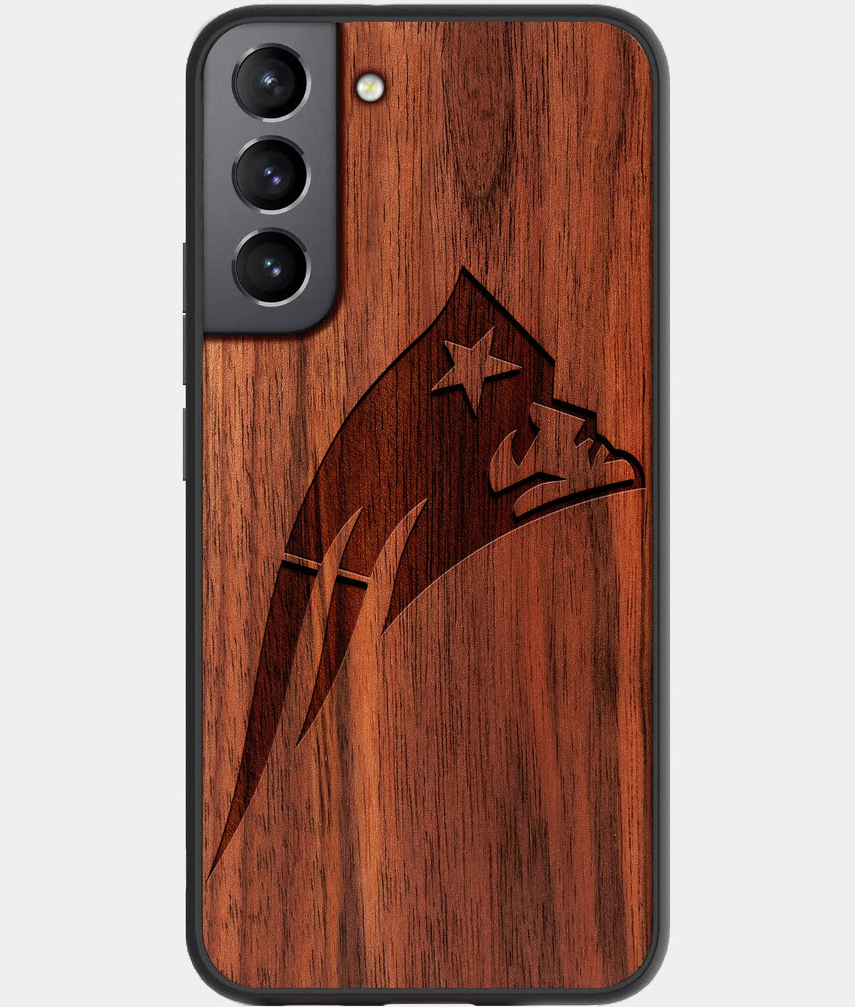 Best Wood New England Patriots Galaxy S23 Case - Custom Engraved Cover - Aldergrove & Oak