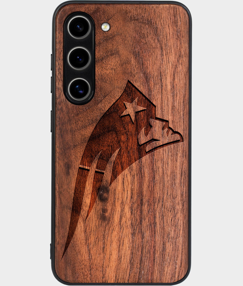 Best Wood New England Patriots Samsung Galaxy S24 Case - Custom Engraved Cover - Aldergrove & Oak