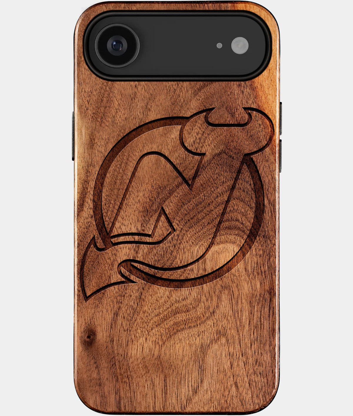 Eco-friendly New Jersey Devils iPhone 17 Air Case - Carved Wood Custom New Jersey Devils Gift For Him - Monogrammed Personalized iPhone 17 Air Cover By Aldergrove & Oak