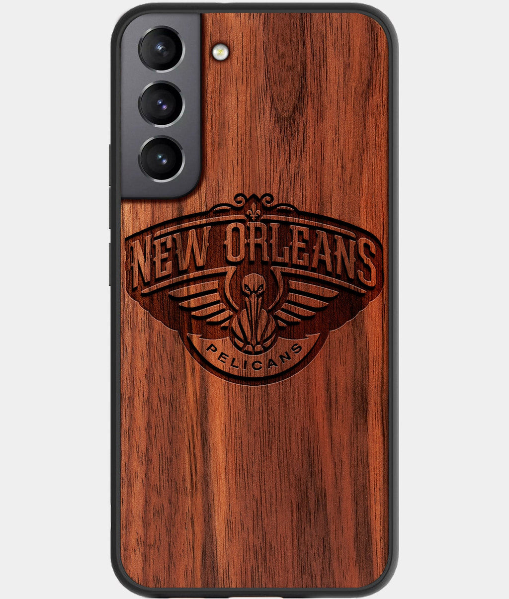 Best Wood New Orleans Pelicans Samsung Galaxy S23 Case - Custom Engraved Cover - Aldergrove & Oak