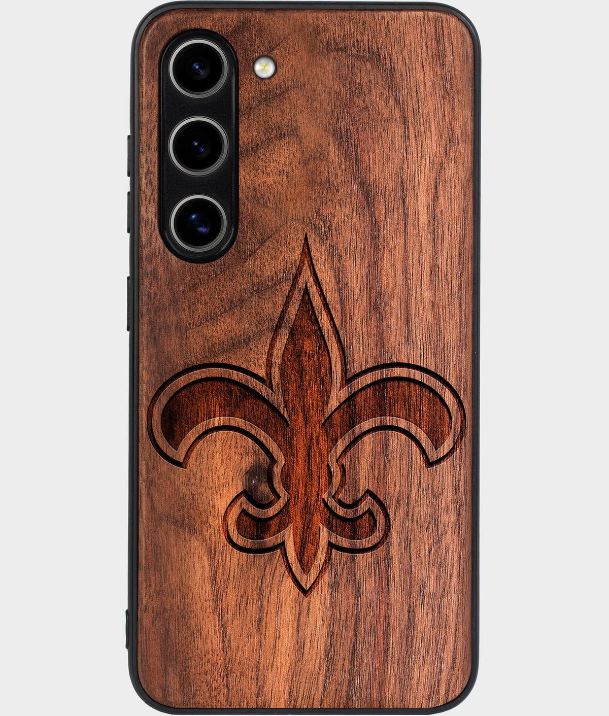 Best Wood New Orleans Saints Samsung Galaxy S24 Case - Custom Engraved Cover - Aldergrove & Oak