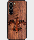 Best Wood New Orleans Saints Samsung Galaxy S26 Case - Custom Engraved Cover - Aldergrove & Oak