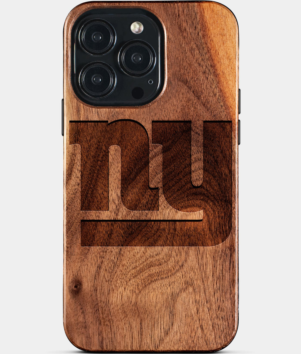Custom New York Giants iPhone 15/15 Pro/15 Pro Max/15 Plus Case - Wood Giants Cover - Eco-friendly New York Giants iPhone 15 Case - Carved Wood Custom New York Giants Gift For Him - Monogrammed Personalized iPhone 15 Cover By Aldergrove & Oak