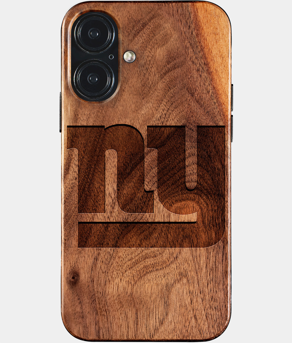 Eco-friendly New York Giants iPhone 17 Case - Carved Wood Custom New York Giants Gift For Him - Monogrammed Personalized iPhone 17 Cover By Aldergrove & Oak