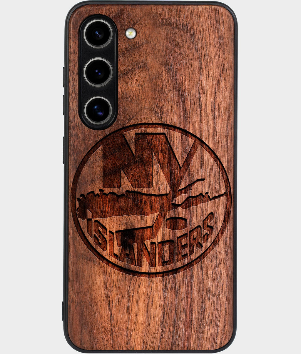 Best Wood New York Islanders Galaxy S24 Case - Custom Engraved Cover - Aldergrove & Oak