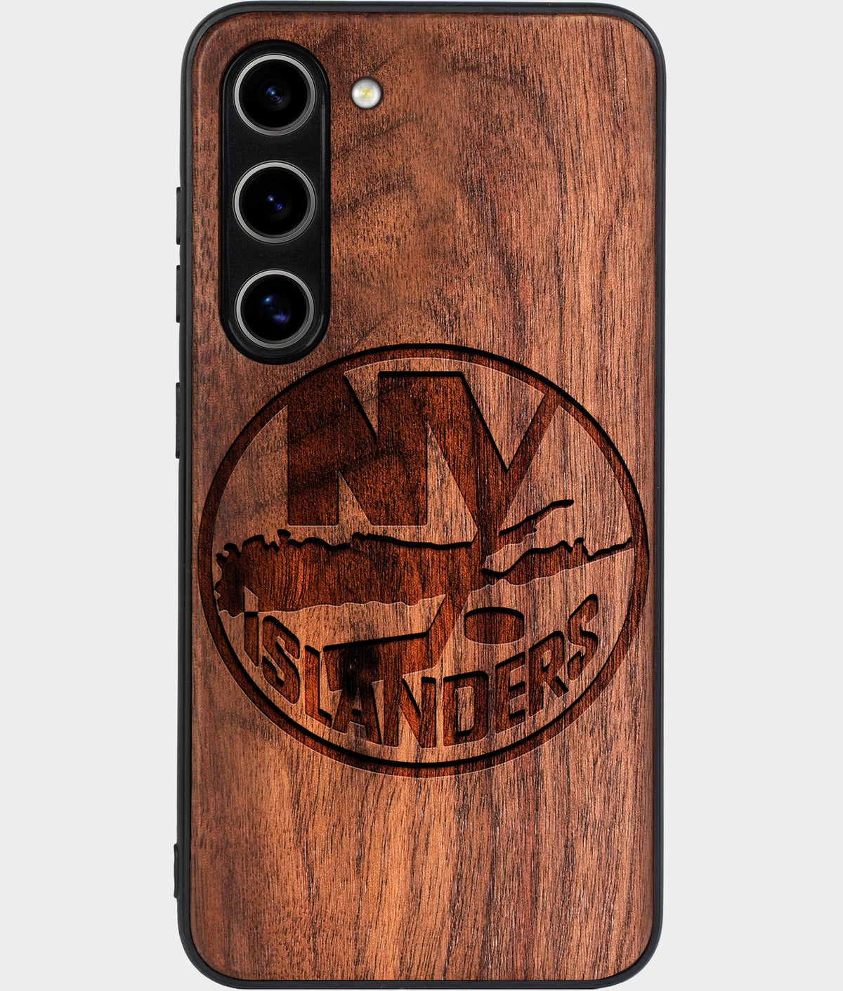 Best Wood New York Islanders Galaxy S25 Case - Custom Engraved Cover - Aldergrove & Oak