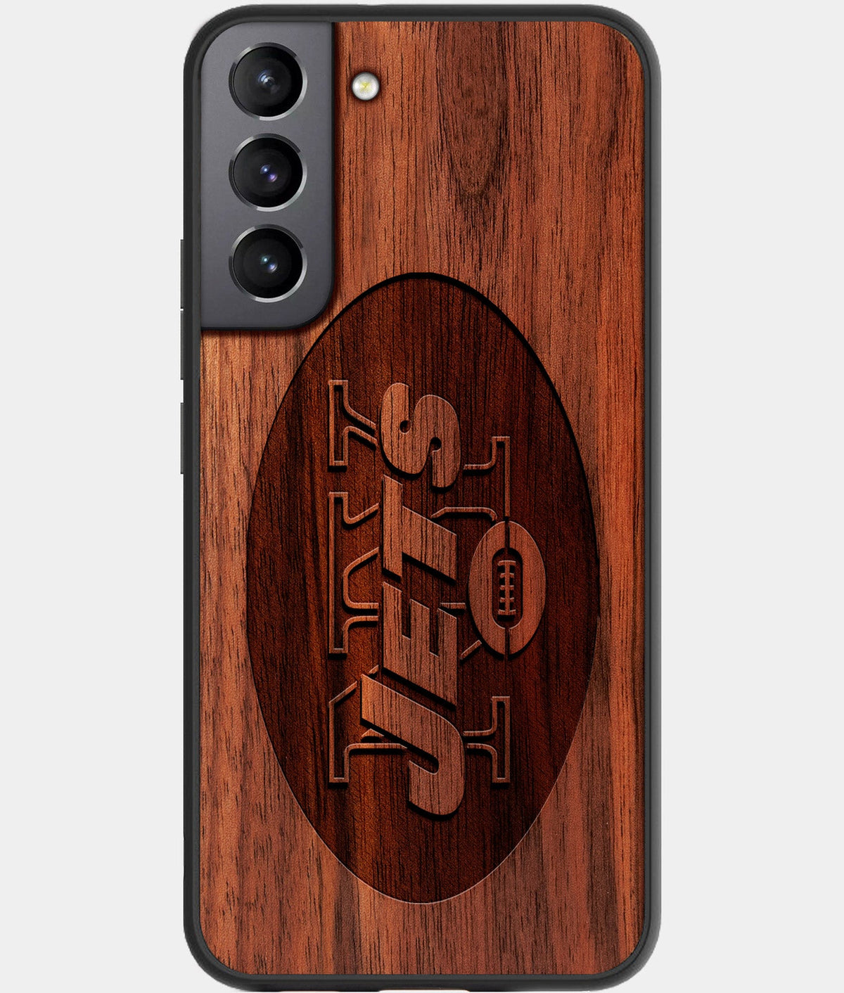 Best Wood New York Jets Samsung Galaxy S23 Case - Custom Engraved Cover - Aldergrove & Oak