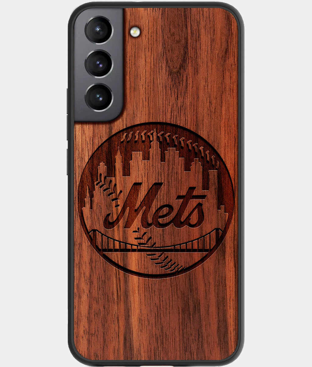 Best Wood New York Mets Samsung Galaxy S23 Case - Custom Engraved Cover - Aldergrove & Oak