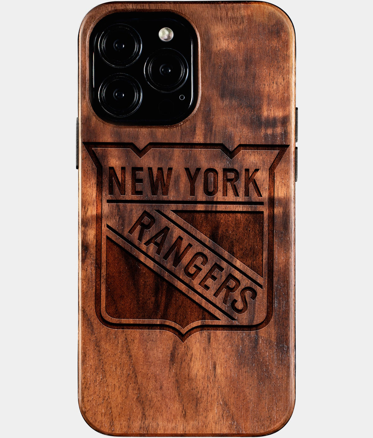 Custom New York Rangers iPhone 16/16 Pro/16 Pro Max/16 Plus Case - Wood Rangers Cover - Eco-friendly New York Rangers iPhone 16 Case - Carved Wood Custom New York Rangers Gift For Him - Monogrammed Personalized iPhone 16 Cover By Aldergrove & Oak