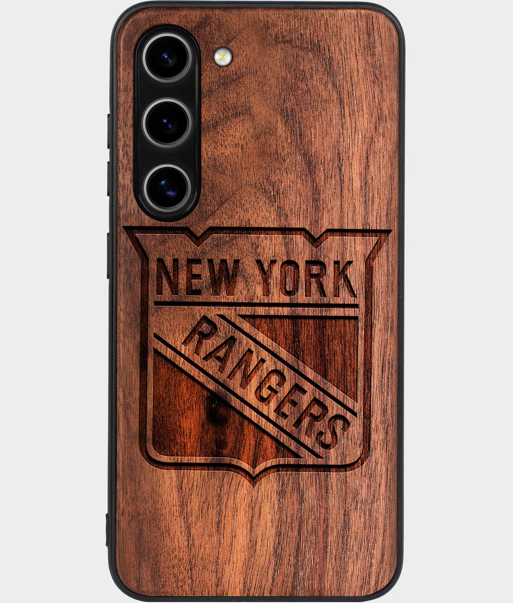 Best Wood New York Rangers Samsung Galaxy S24 Case - Custom Engraved Cover - Aldergrove & Oak