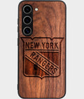 Best Wood New York Rangers Samsung Galaxy S24 Case - Custom Engraved Cover - Aldergrove & Oak